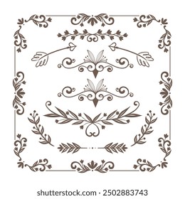 Hand drawn wedding album ornaments
