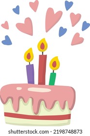 Hand Drawn wedding cake illustration isolated on background