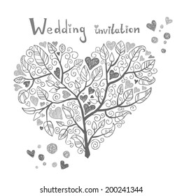 Hand Drawn Wedding Invitation