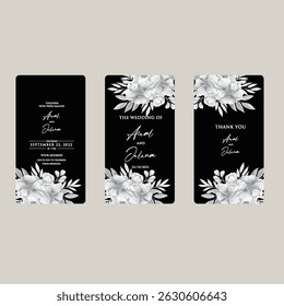 Hand drawn wedding invitation card rose template. Watercolor card with gold frame texture, geometric, colourful floral, Organic leaves. Elegant botanical Floral vector with cherry blossom background