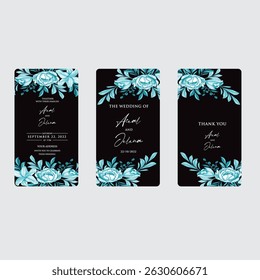 Hand drawn wedding invitation card rose template. Watercolor card with gold frame texture, geometric, colourful floral, Organic leaves. Elegant botanical Floral vector with cherry blossom background
