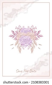 Tarjeta de invitación de boda dibujada a mano