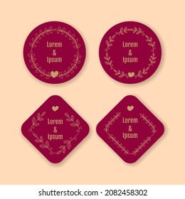 Hand drawn wedding label collection. - Vector.