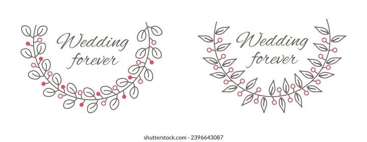 Hand drawn wedding ornament collection