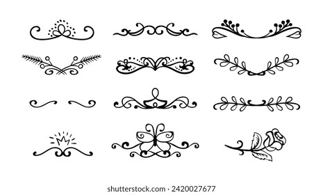 Hand drawn wedding ornament collection