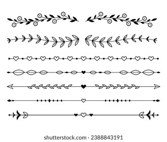 Hand drawn wedding ornaments collection