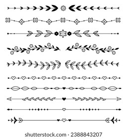 Hand drawn wedding ornaments collection
