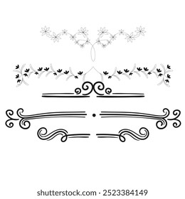 hand drawn wedding ornaments collection vector design illustration