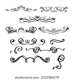 hand drawn wedding ornaments collection vector design illustration