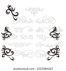 hand drawn wedding ornaments collection vector design illustration