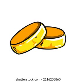 Handgezeichnete Hochzeitsringe. Vektorgrafik