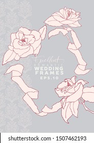 Hand Drawn Wedding Vector Invitation