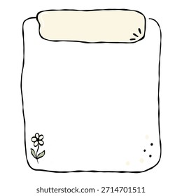 Tarjeta de planificador semanal dibujada a mano