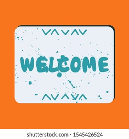 Hand drawn welcome card. Vector illustration art. Trendy  lettering decor.