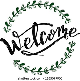 Hand drawn welcome sign