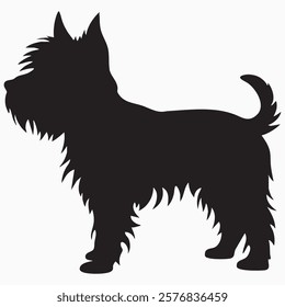 Hand drawn West Highland White Terrier silhouette