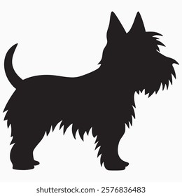 Hand drawn West Highland White Terrier silhouette