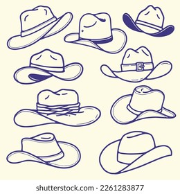 Hand Drawn Western Cowboy Hat