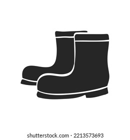 Hand drawn Wet boots vector illustration