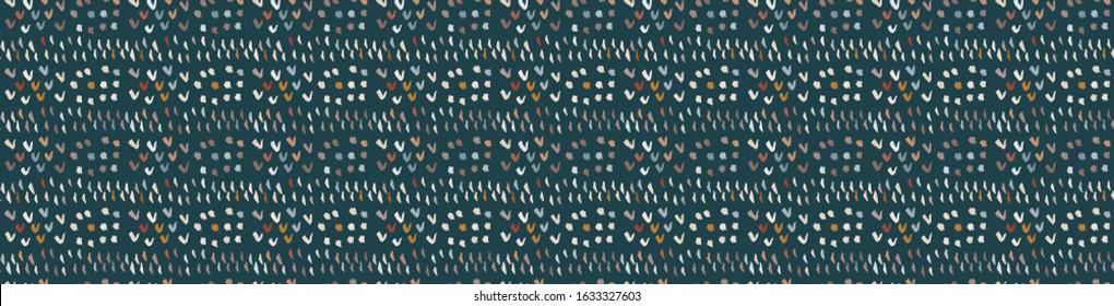 Hand drawn whimsical scribble lines seamless pattern. Vector painterly ribbon trim banner. Doodle marks background. Playful gender neutral abstract geometric sketchy repeat. Ethnic washi tape edge.
