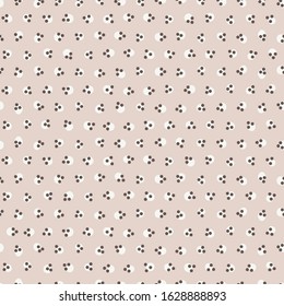 Hand drawn whimsical spotty dots seamless pattern. Vector wonky appaloosa spotted circle background. Playful irregular hand drawn sketchy repeat all over print. Minimal vintage fashion textile.

