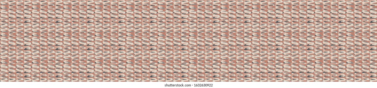 Hand drawn whimsical woven texture seamless border pattern. Vector textured organic criss cross weave marks banner background. Playful gender neutral abstract. Irregular textile ribbon trim edge.