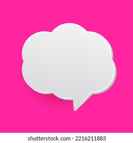 Hand drawn white blank speech bubble vector