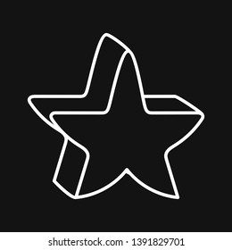 Vector de estrella blanca dibujado a mano