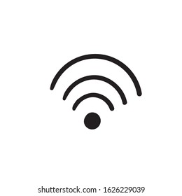 hand drawn Wifi icon for interface design. Vector wlan access, wireless wifi hotspot signal sign, icon, symbol.doodle