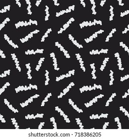 Hand drawn wiggle lines seamless pattern. Freehand squiggles texture. Repeated stylish backdrop. Zigzag design elements. Decorative vector background for print, textile, web, or any  use.