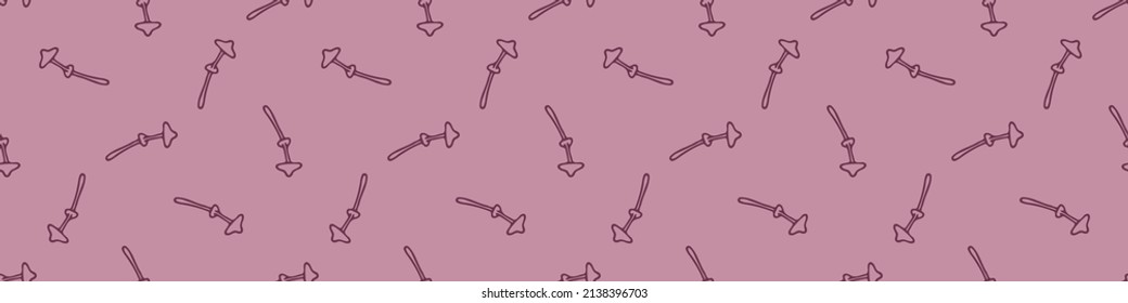 Borde vectorial de hongos silvestres dibujado a mano. Hongos de la biología púrpura de moda para el aburrimiento. Fondo decorativo del hongo salvaje. 