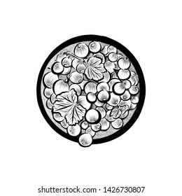 Hand drawn wild strawberry vector elements