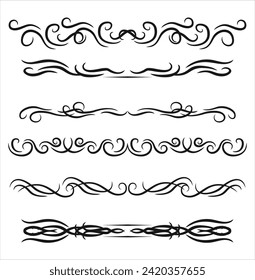 hand drawn wind doodle set, vector illustration.