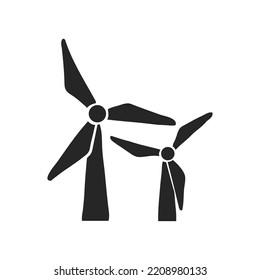Hand drawn Wind turbine vector illustration