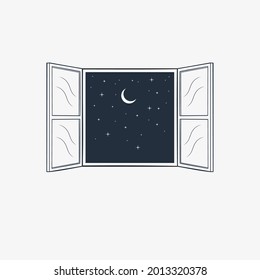hand drawn window illustration