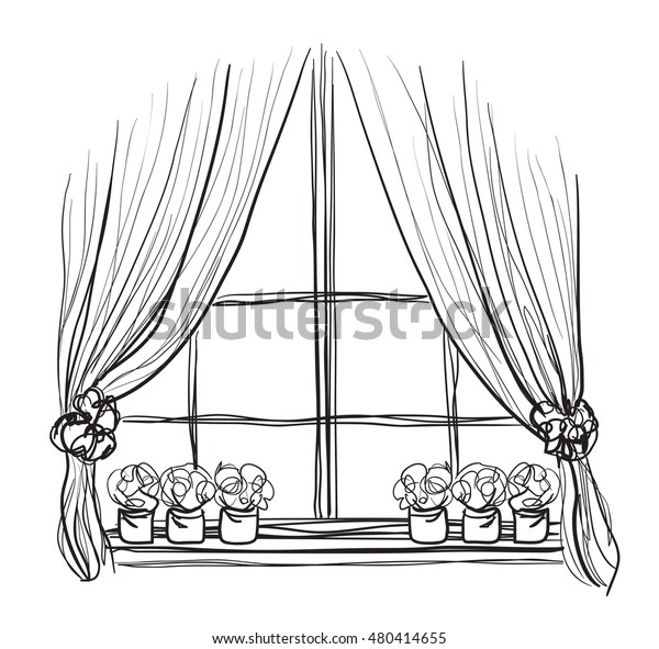 Hand Drawn Windows Sketch Stock Vector (Royalty Free) 480414655 ...