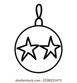 Hand drawn winter Christmas toy. Vector doodle illustration
