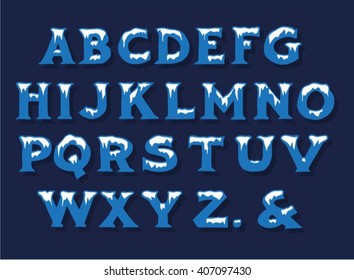 Hand Drawn Winter Font  - Alphabet