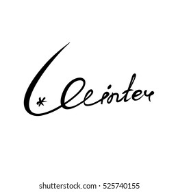 Hand drawn Winter lettering