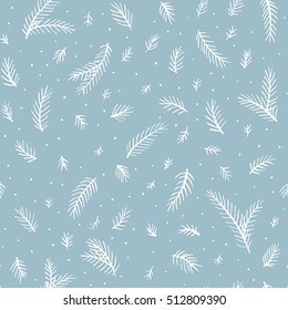 Hand drawn winter seamless patterns. Doodle Christmas, Noel, New Year backdrop. Decorative background for fabric, textile, wrapping paper, card, invitation, wallpaper, web design