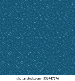 Hand drawn winter sketch snowflakes seamless pattern. Backdrop for Christmas, Noel, New Year design. Decorative background for fabric, textile, wrapping paper, card, invitation, wallpaper, web design