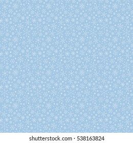 Hand drawn winter sketch snowflakes seamless pattern. Backdrop for Christmas, Noel, New Year design. Decorative background for fabric, textile, wrapping paper, card, invitation, wallpaper, web design