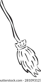 Hand Drawn Witch Broom