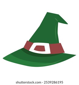 handgezeichnete Hexenhutgrafik auf weißem Hintergrund.