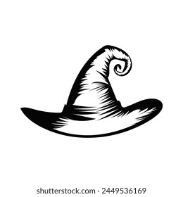 hand drawn witch hat vector illustration design