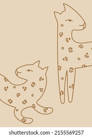 Hand drawn witchcraft items and mythical elements in boho, aztec style. Modern, trendy colors, minimalism art, vector illustration.