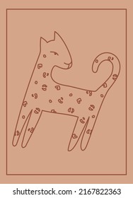 Hand drawn witchcraft items and mythical elements in boho, aztec style. Modern, trendy colors, minimalism art.