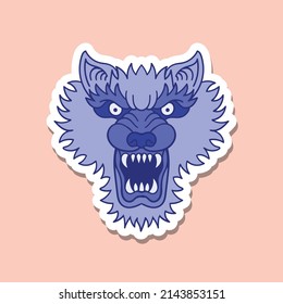hand drawn wolf vintage doodle illustration for tattoo stickers poster etc