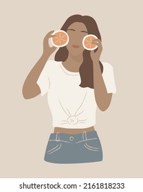 Hand drawn Woman portrait illustration