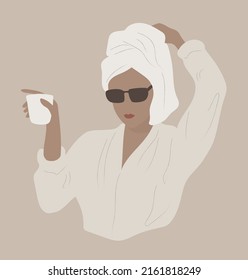 Hand drawn Woman portrait illustration